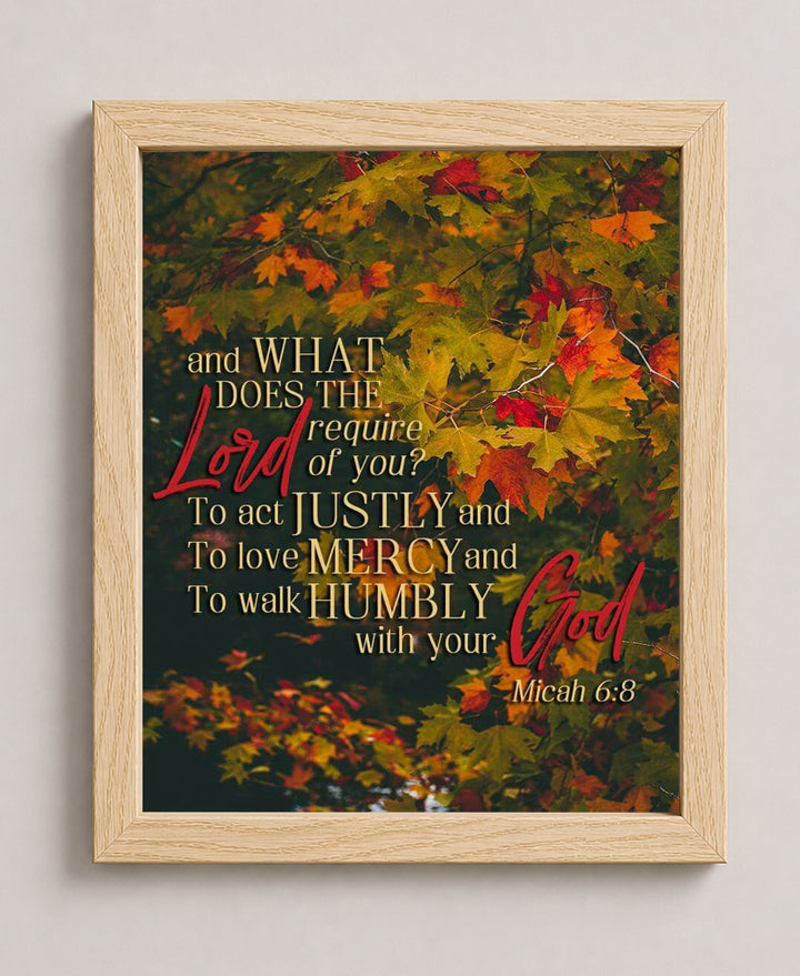 Micah 6 8 Bible Verse Verse Wall Art