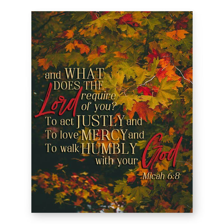 Micah 6 8 Bible Verse Verse Wall Art