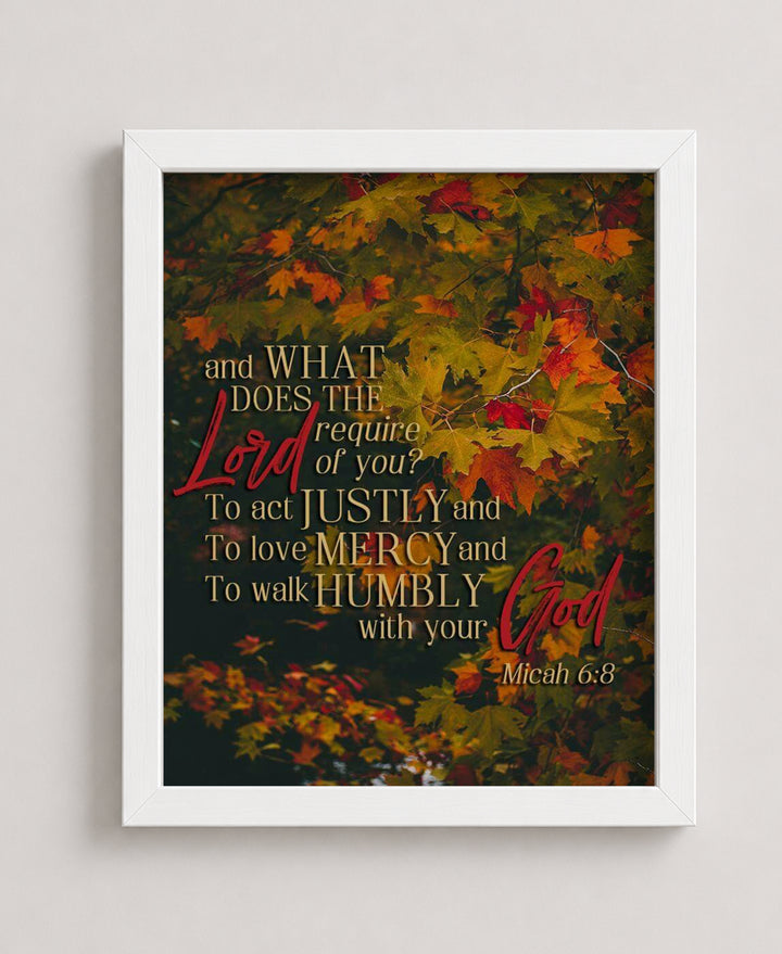 Micah 6 8 Bible Verse Verse Wall Art