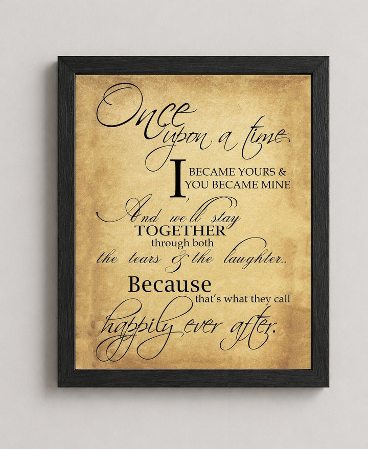 Fairy Tale Marriage &amp; Happily Ever After Family Inspirational Wall Art