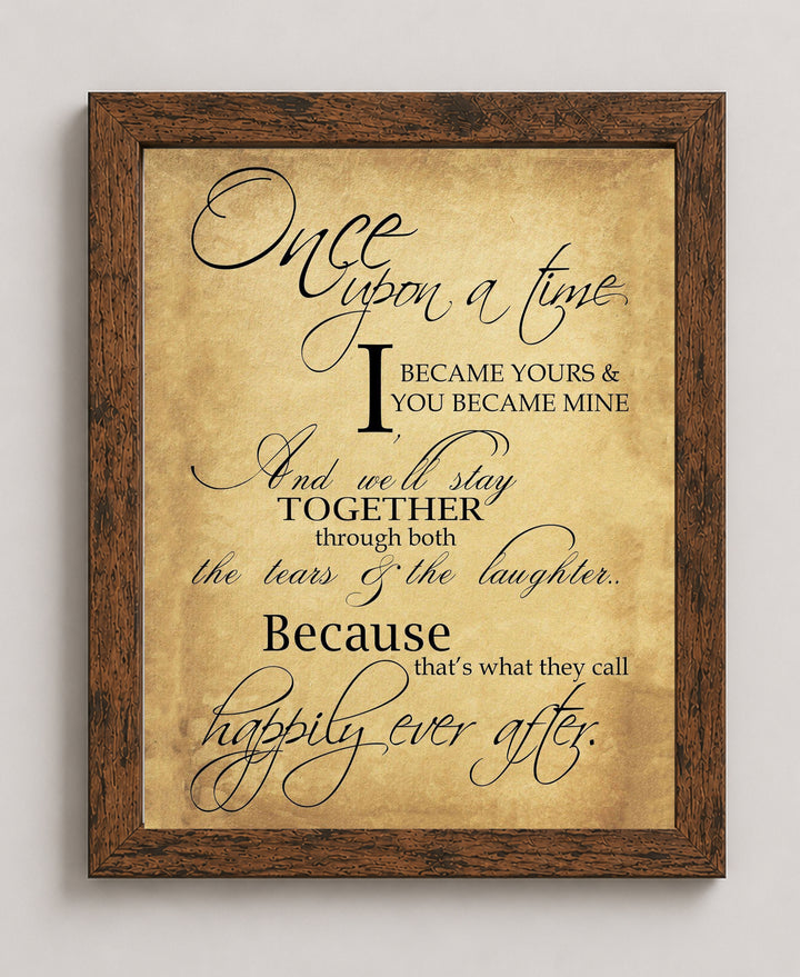 Fairy Tale Marriage &amp; Happily Ever After Family Inspirational Wall Art