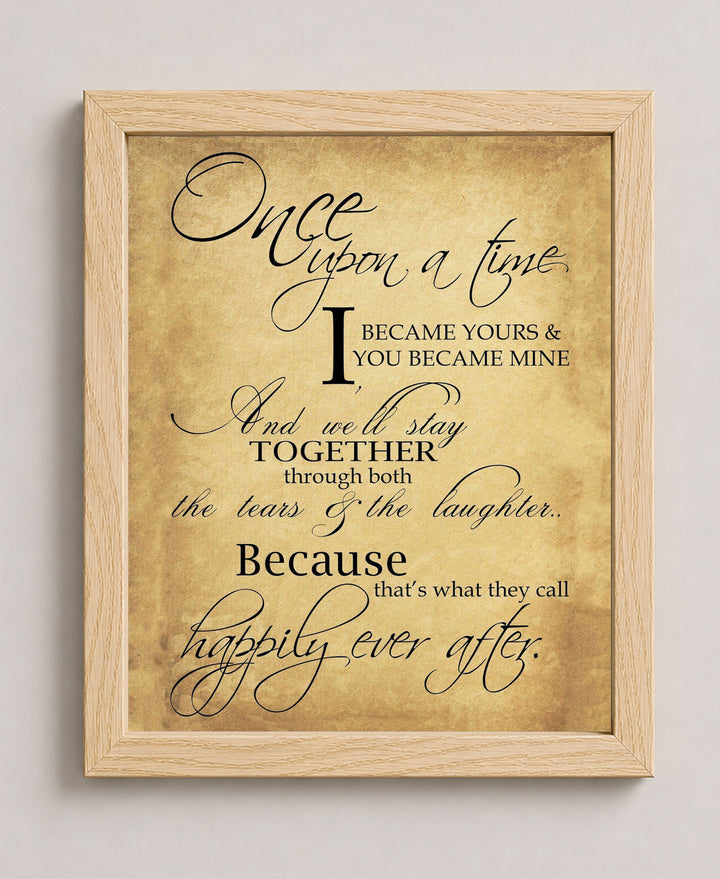 Fairy Tale Marriage &amp; Happily Ever After Family Inspirational Wall Art