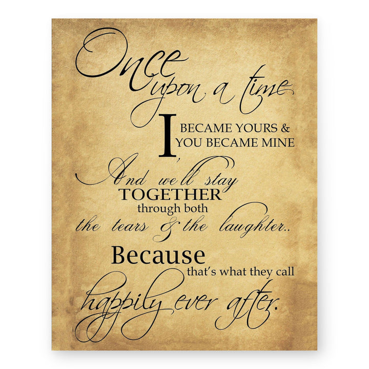 Fairy Tale Marriage &amp; Happily Ever After Family Inspirational Wall Art