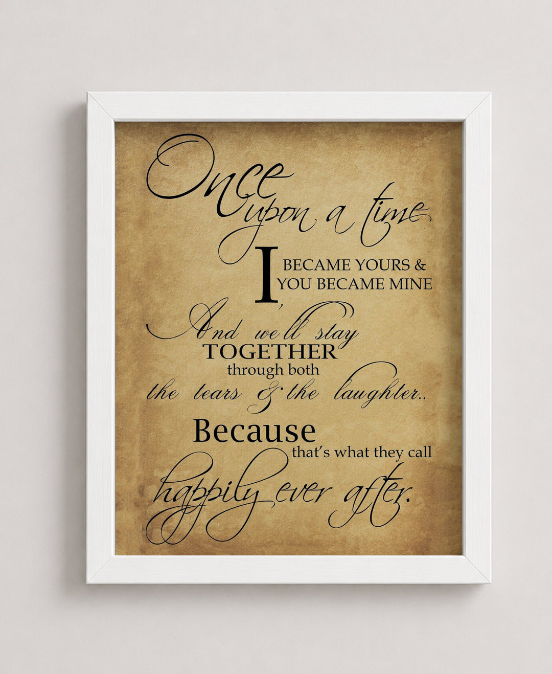 Fairy Tale Marriage &amp; Happily Ever After Family Inspirational Wall Art