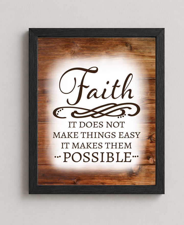 Faith Makes Things Possible Christian Wall Art