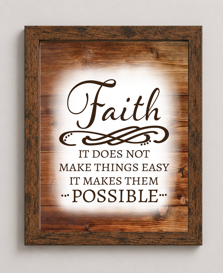 Faith Makes Things Possible Christian Wall Art