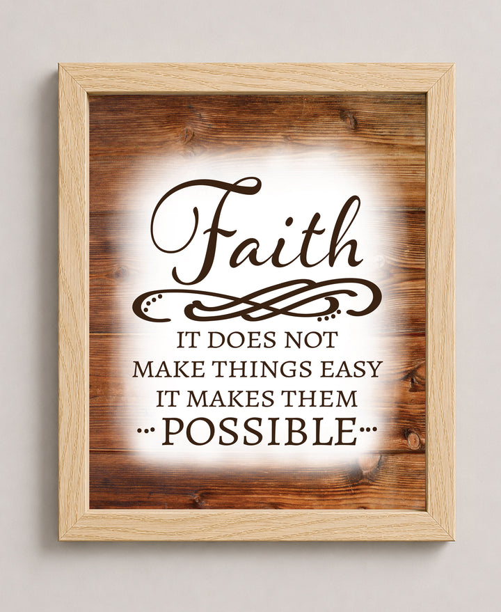 Faith Makes Things Possible Christian Wall Art