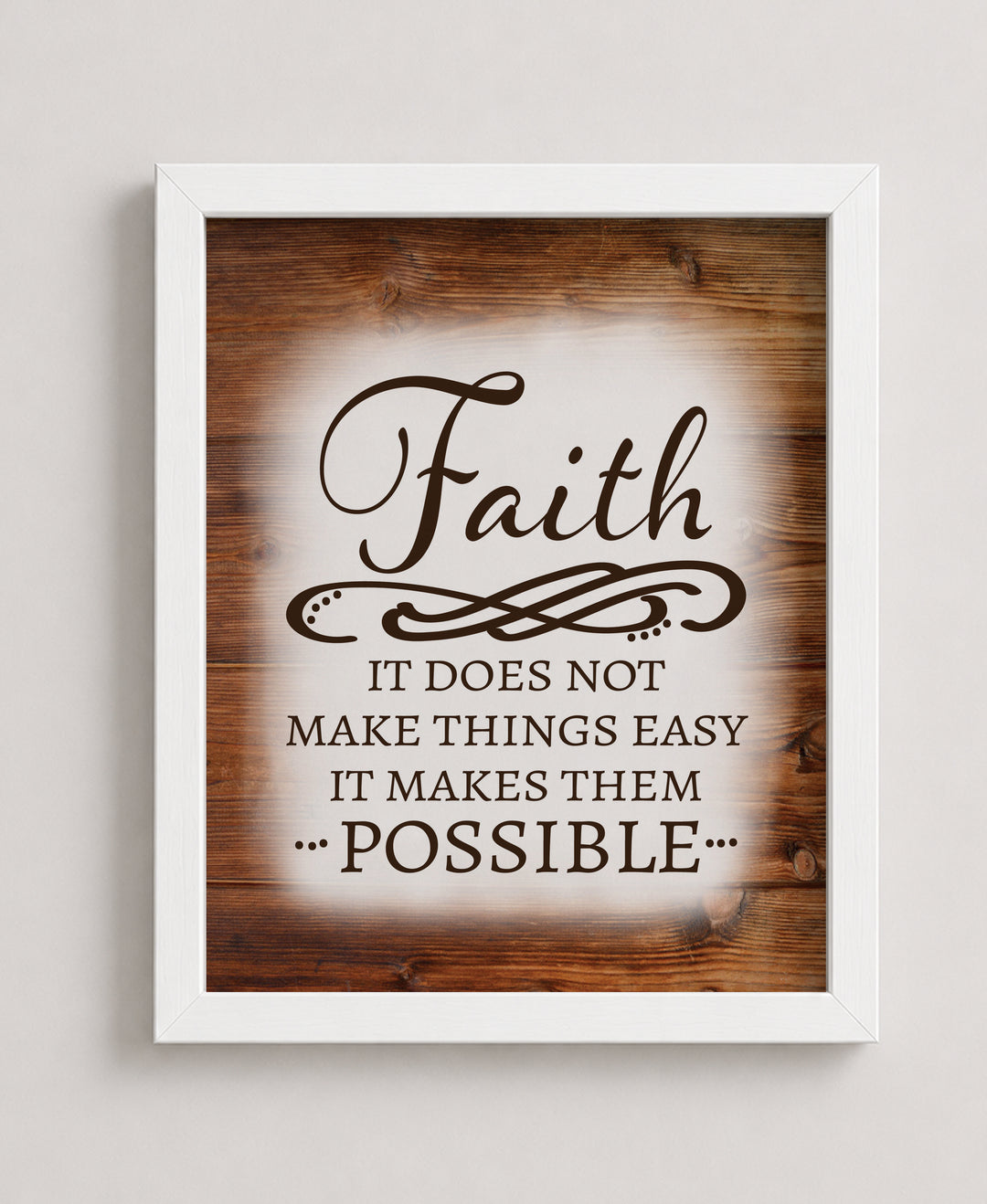 Faith Makes Things Possible Christian Wall Art
