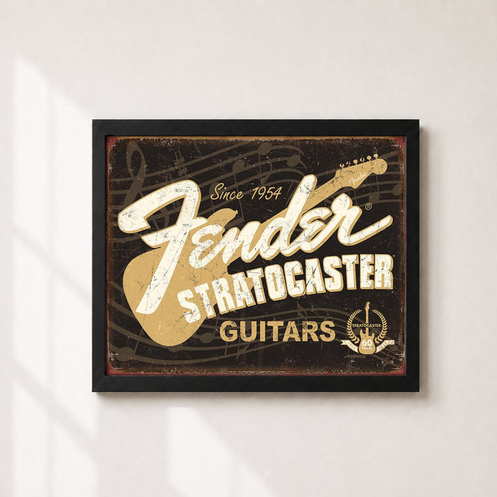 Retro Guitar Music Wall Art