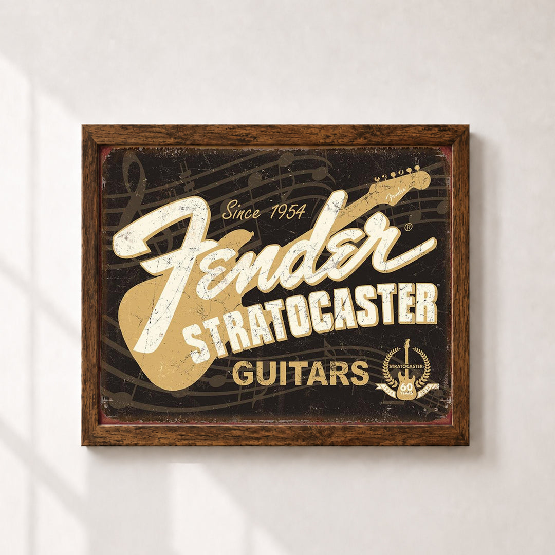 Retro Guitar Music Wall Art
