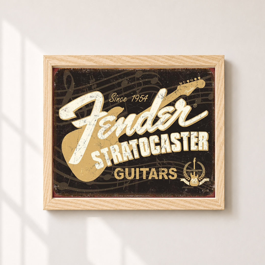 Retro Guitar Music Wall Art