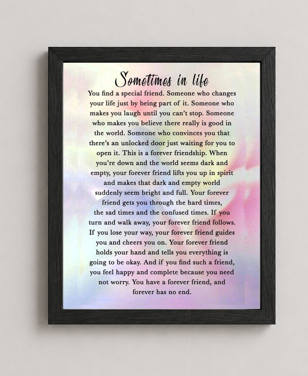 Sometimes in Life Inspirational Wall Art