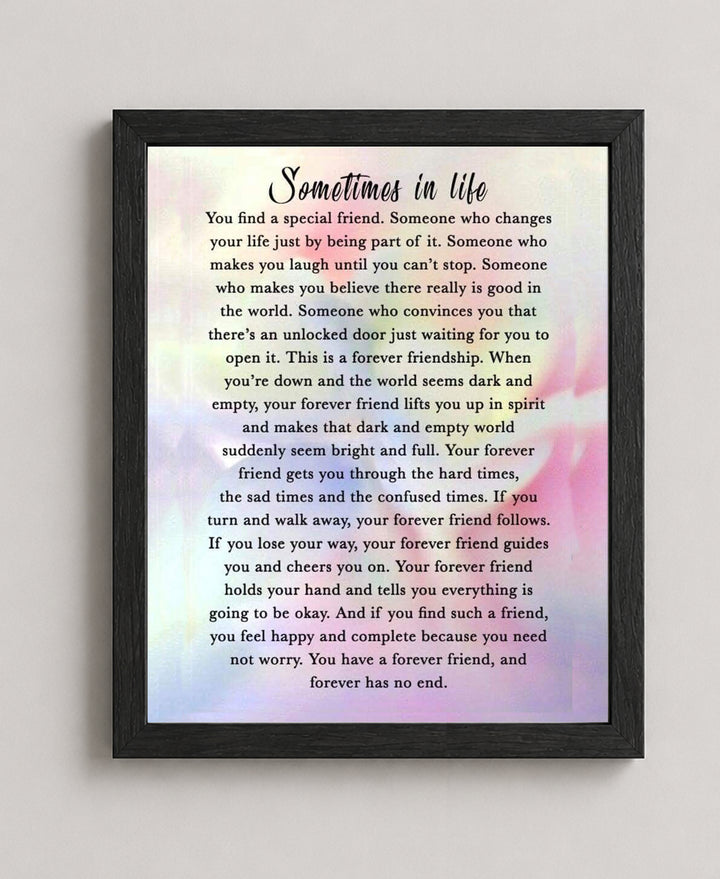 Sometimes in Life Inspirational Wall Art