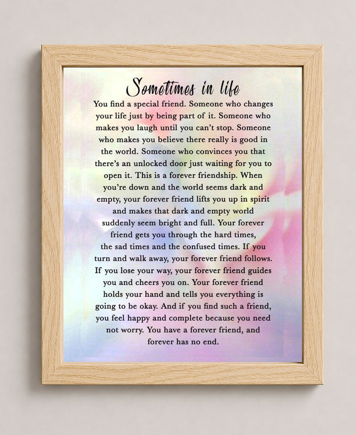 Sometimes in Life Inspirational Wall Art