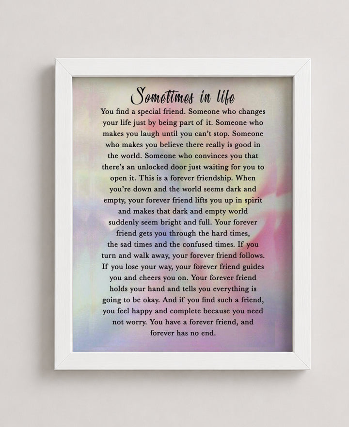 Sometimes in Life Inspirational Wall Art