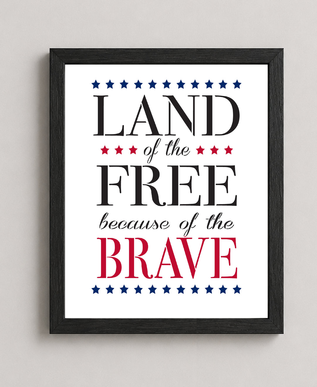 Land of the Free Patriotic Wall Art