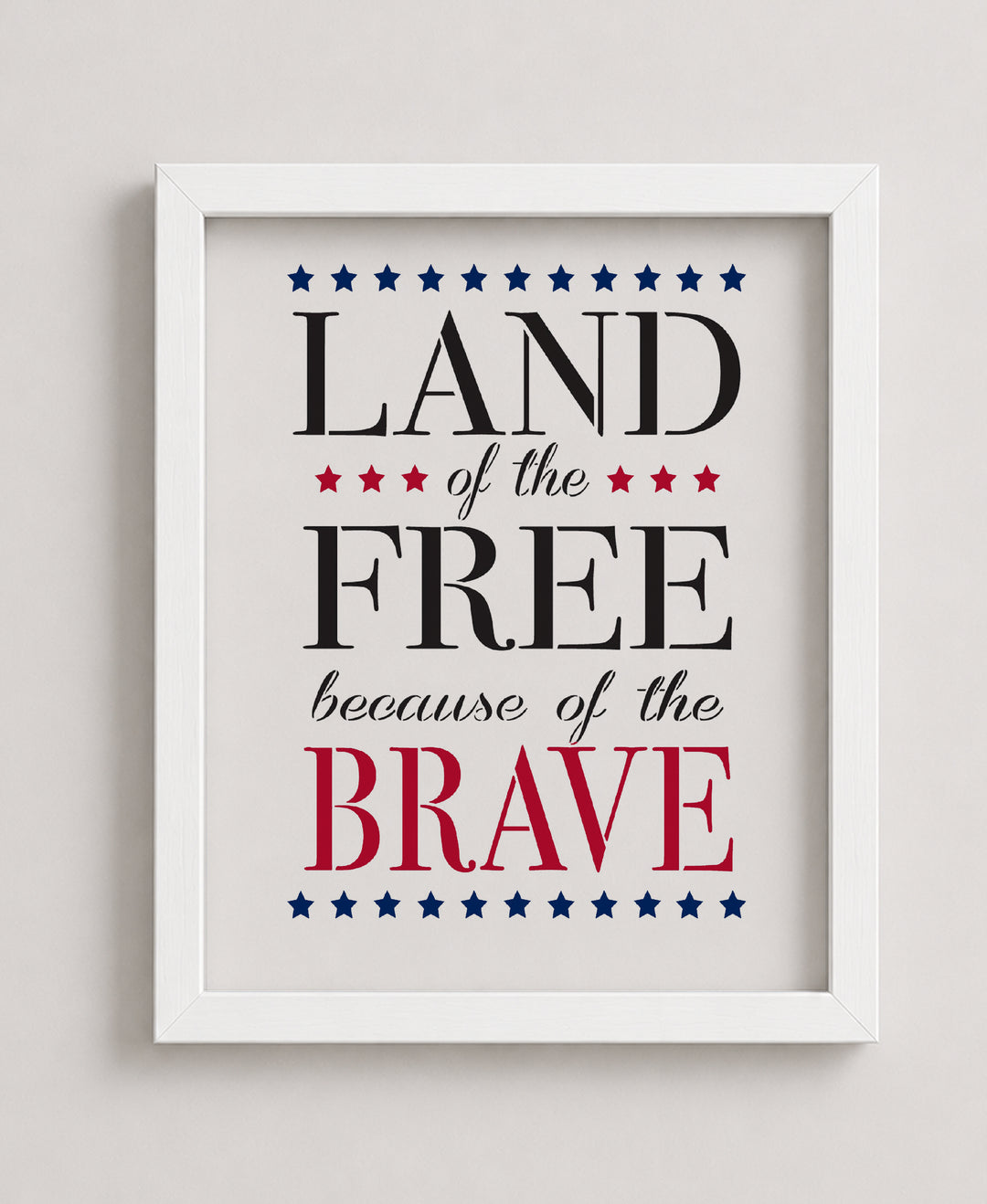 Land of the Free Patriotic Wall Art