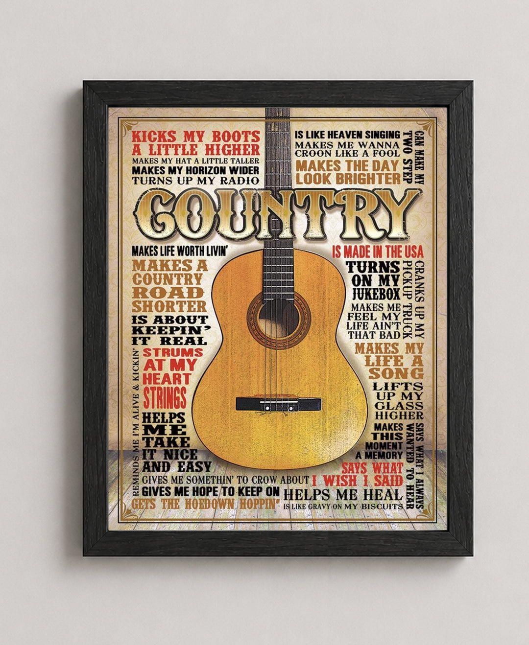 All Country Music Guitar Lovers Wall Art