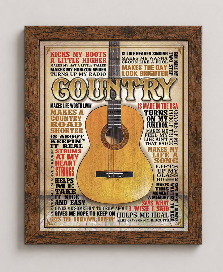 All Country Music Guitar Lovers Wall Art
