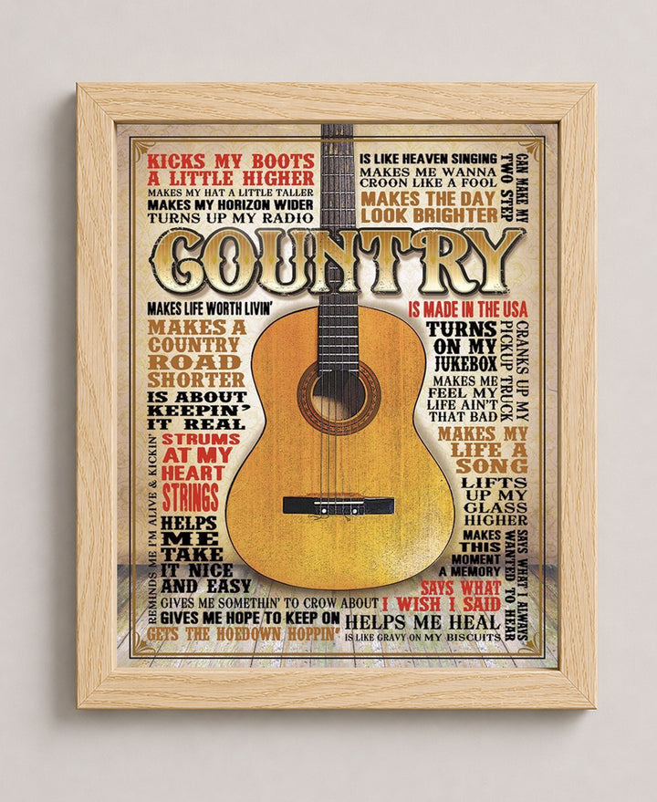 All Country Music Guitar Lovers Wall Art