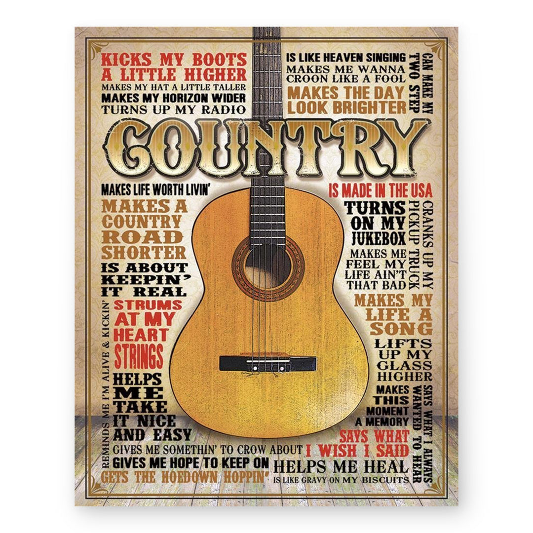 All Country Music Guitar Lovers Wall Art