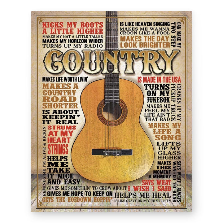 All Country Music Guitar Lovers Wall Art