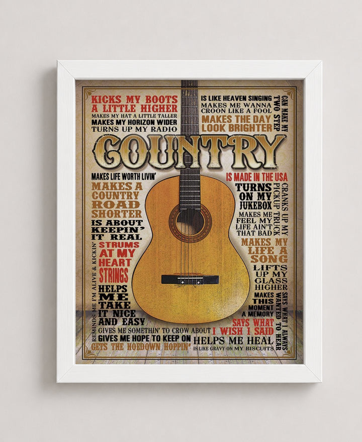 All Country Music Guitar Lovers Wall Art