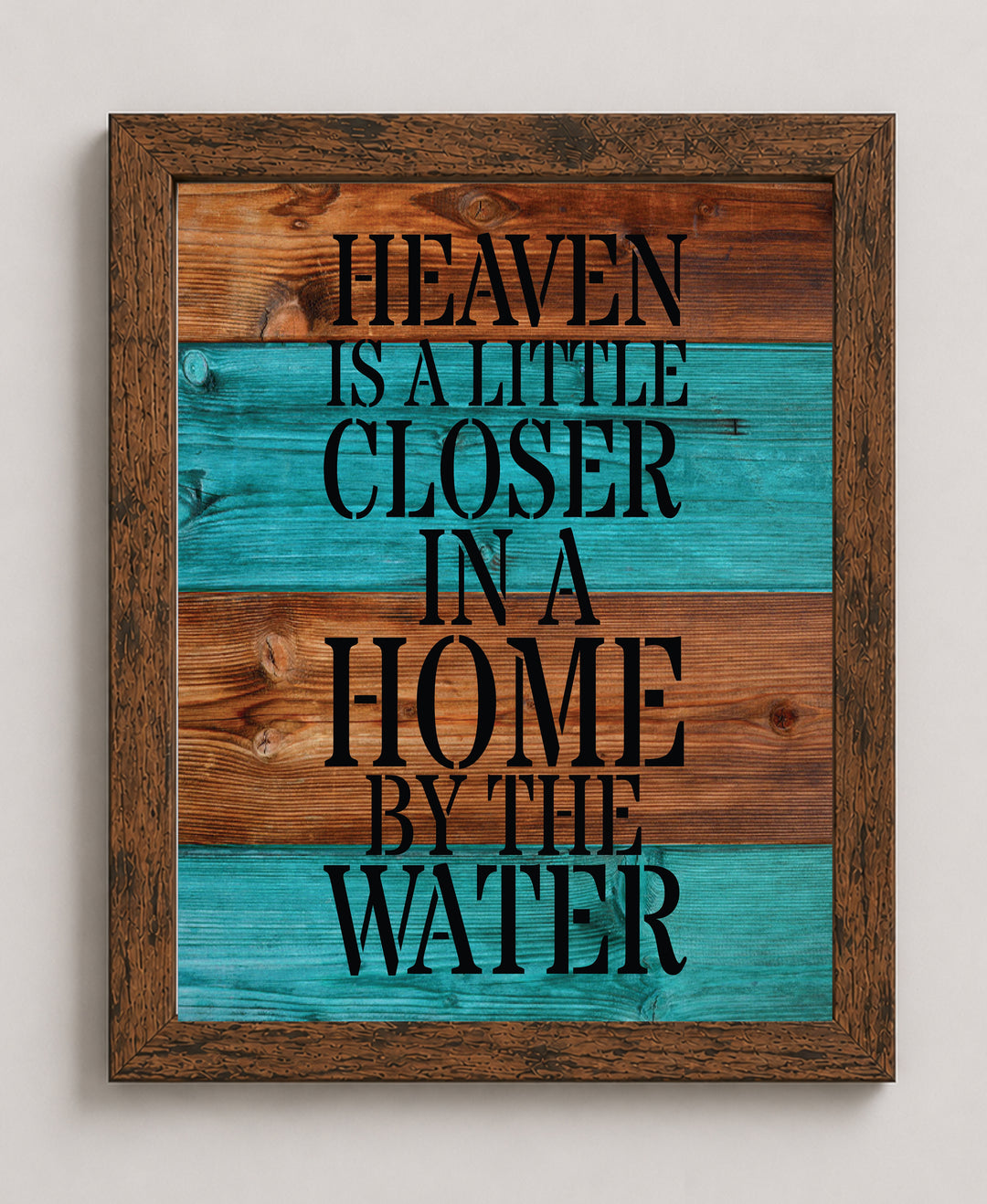 Heaven Is a Little Closer Lake Inspirational Wall Art