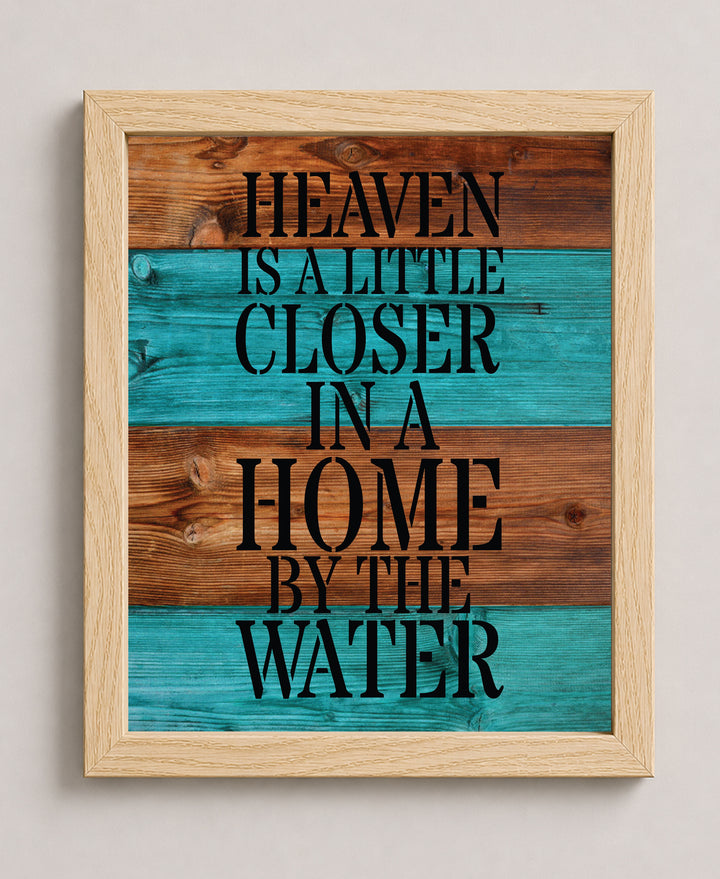 Heaven Is a Little Closer Lake Inspirational Wall Art