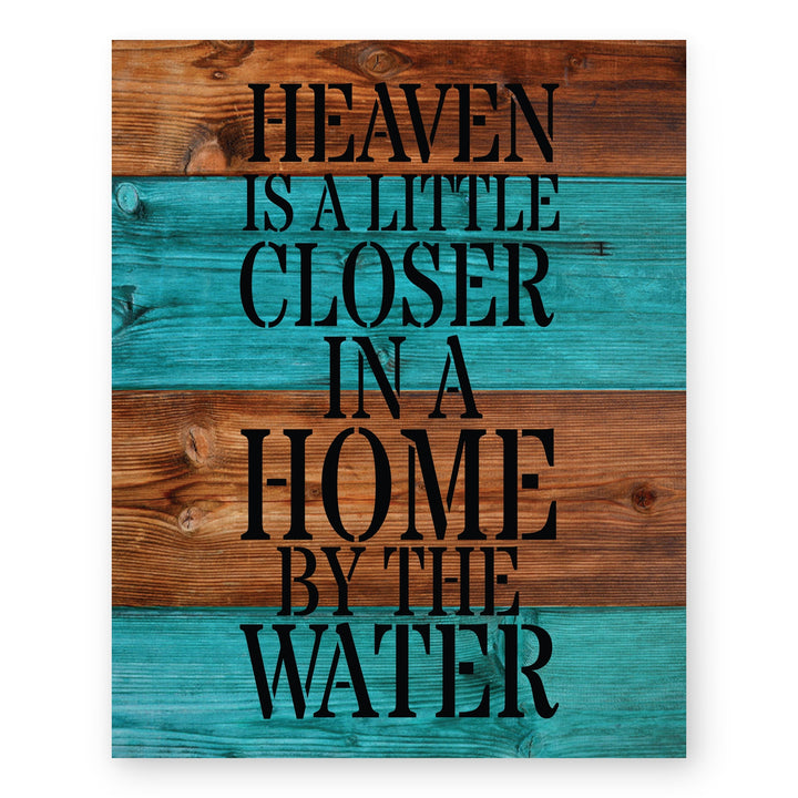 Heaven Is a Little Closer Lake Inspirational Wall Art