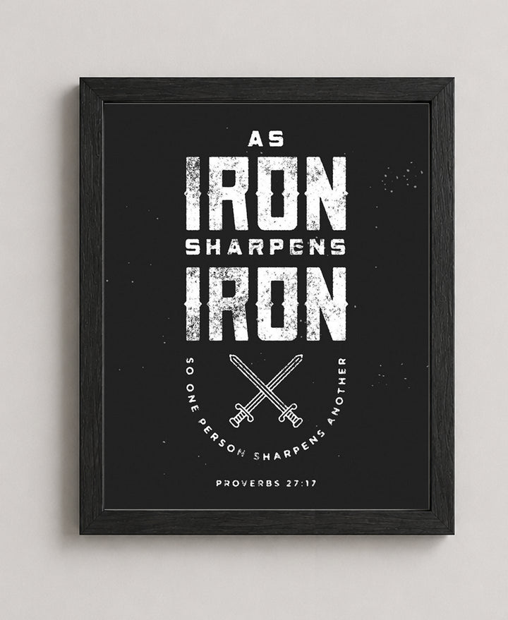 Iron Sharpens Iron Christian Bible Verse Verse Wall Art