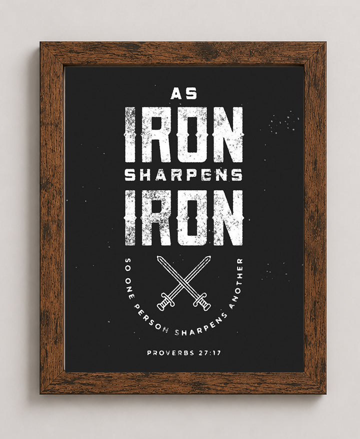 Iron Sharpens Iron Christian Bible Verse Verse Wall Art