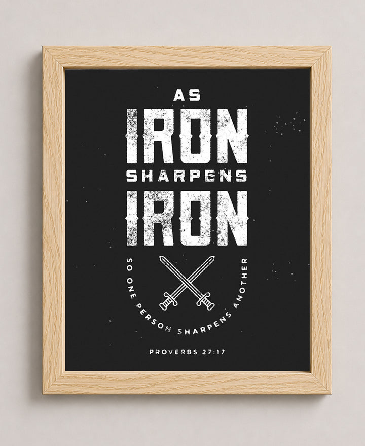 Iron Sharpens Iron Christian Bible Verse Verse Wall Art