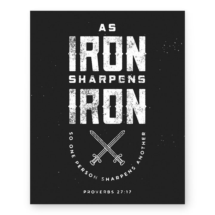 Iron Sharpens Iron Christian Bible Verse Verse Wall Art