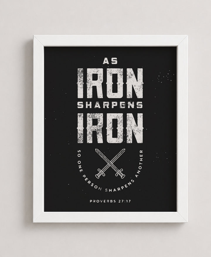Iron Sharpens Iron Christian Bible Verse Verse Wall Art