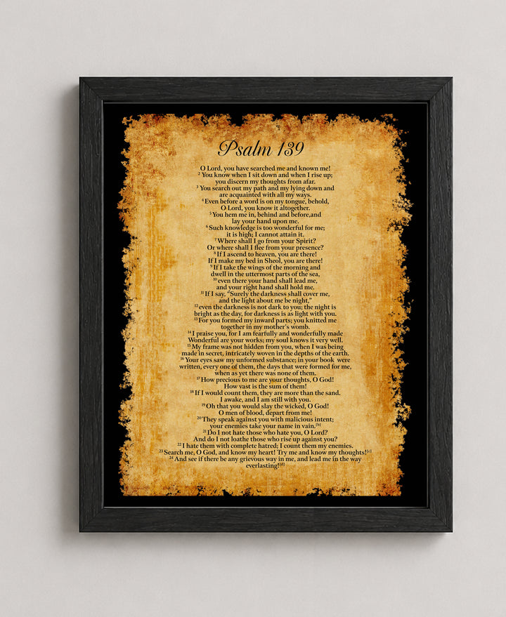 O Lord You Have Known Me Bible Verse Verse Wall Art
