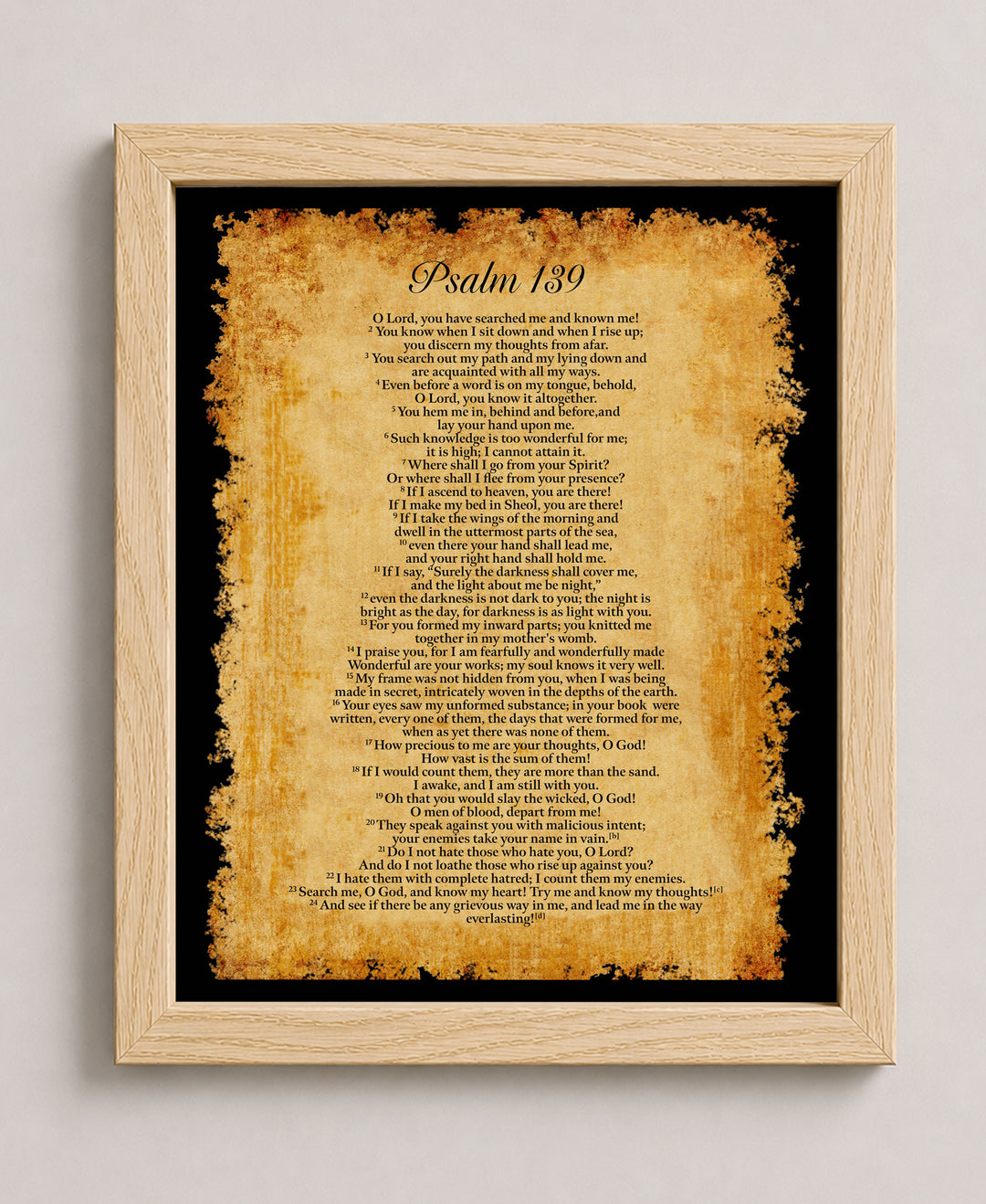 O Lord You Have Known Me Bible Verse Verse Wall Art