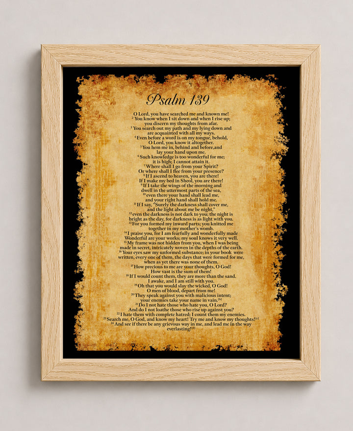 O Lord You Have Known Me Bible Verse Verse Wall Art