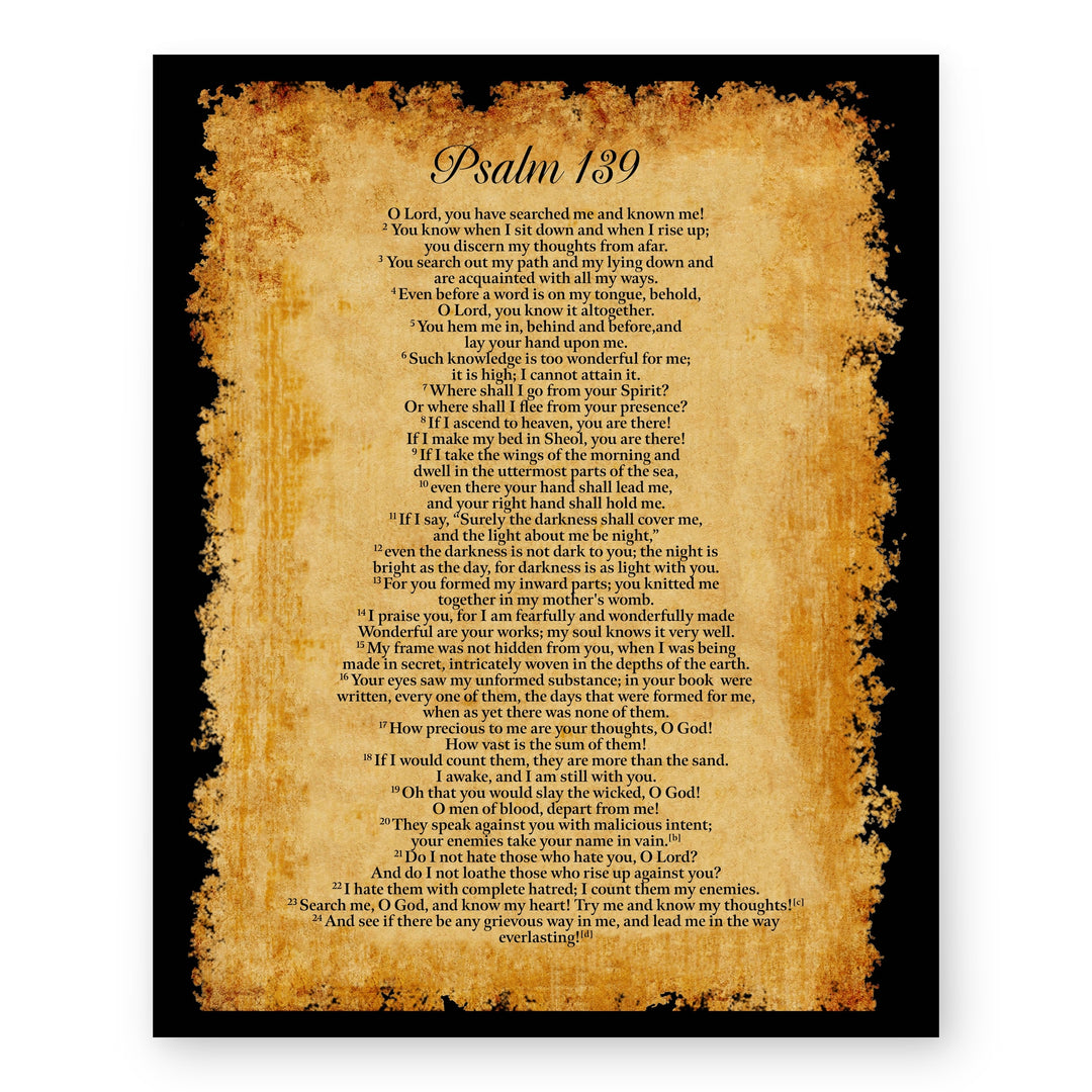 O Lord You Have Known Me Bible Verse Verse Wall Art