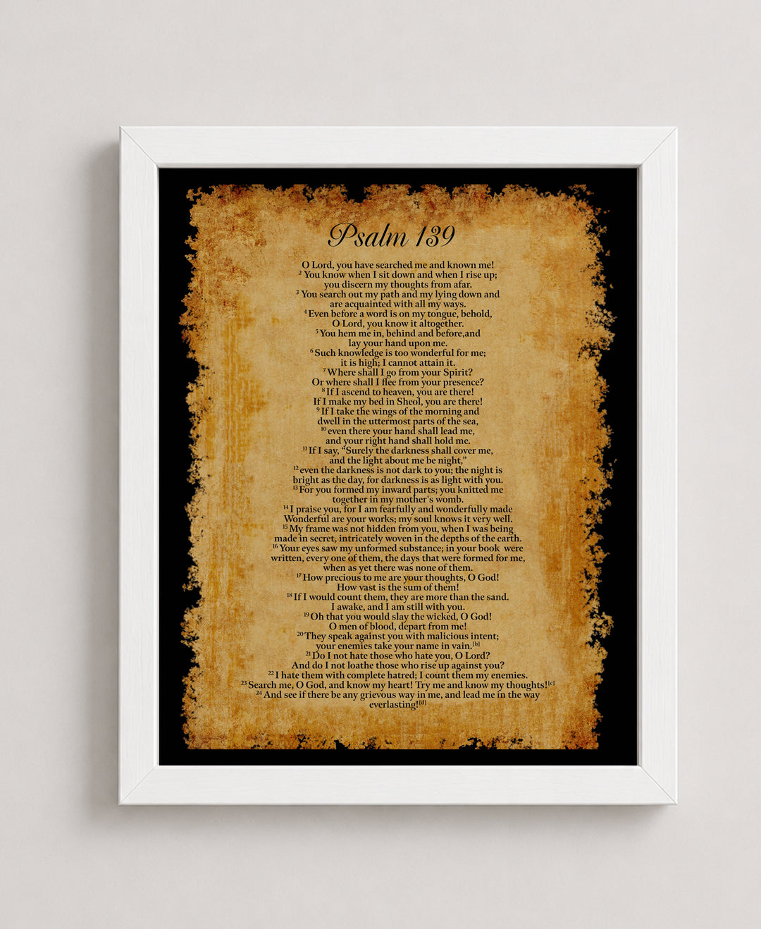 O Lord You Have Known Me Bible Verse Verse Wall Art