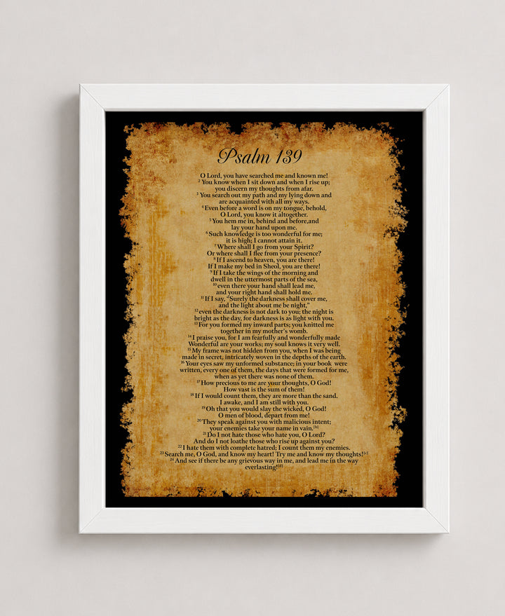 O Lord You Have Known Me Bible Verse Verse Wall Art
