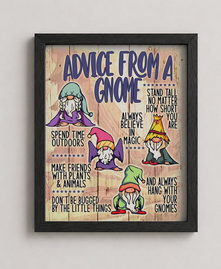 Advice From A Gnome-Spend Time Outdoors Funny Wall Art