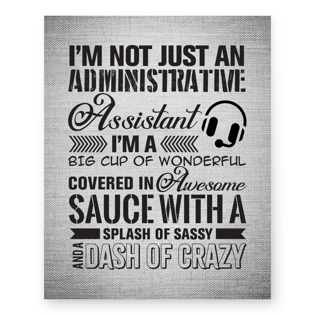 Not an Administrative Assistant Inspirational Wall Art