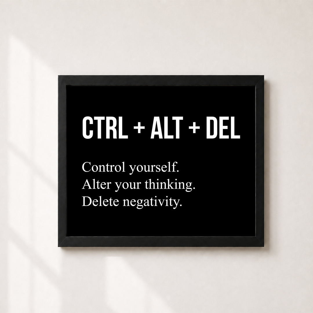 CTRL ALT DEL Inspirational Wall Art