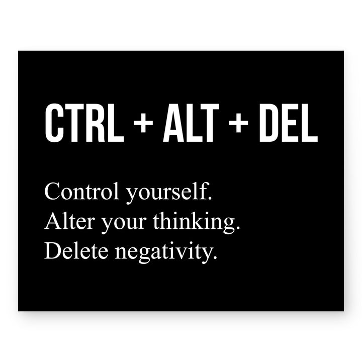 CTRL ALT DEL Inspirational Wall Art