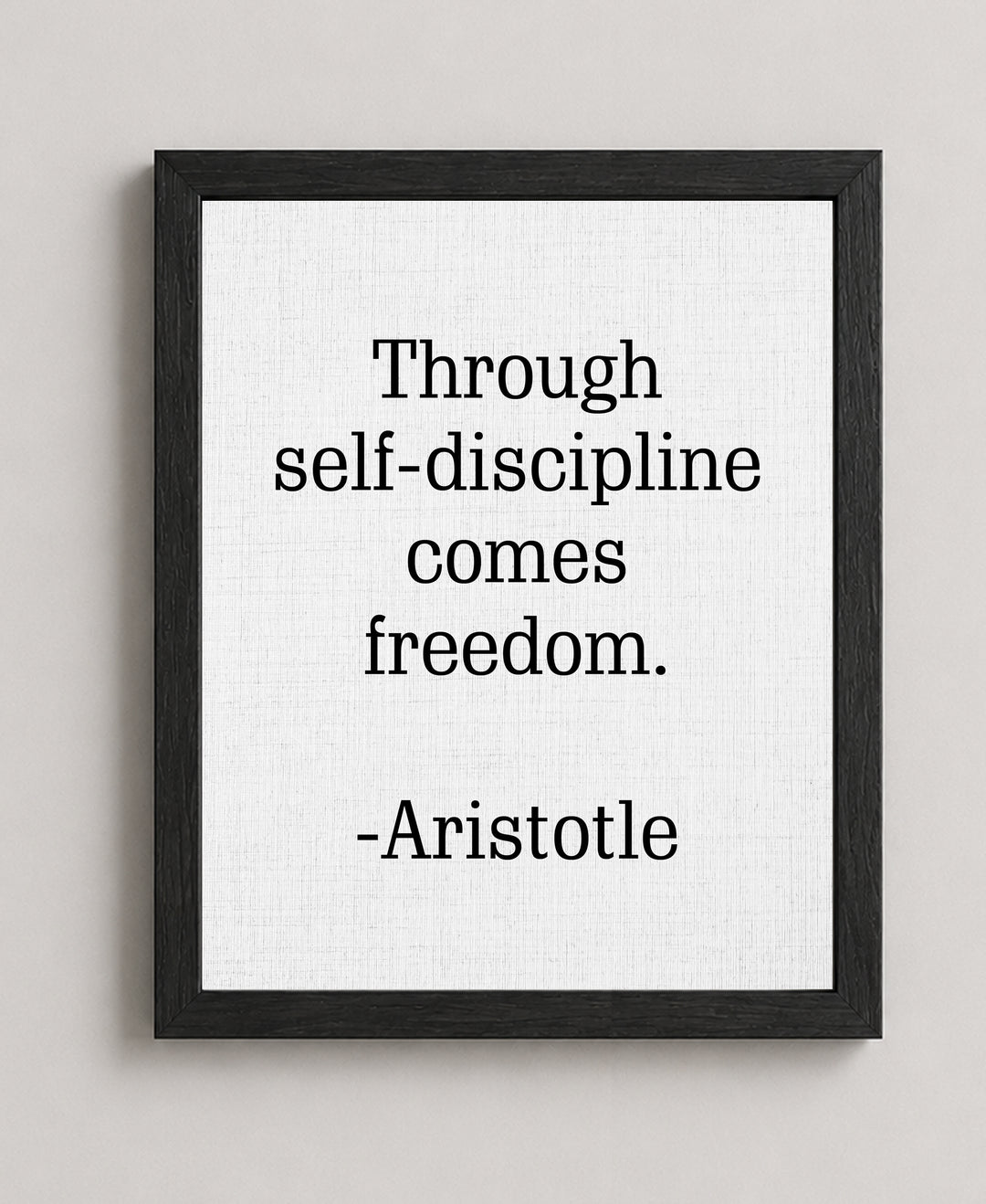 Discipline Comes Freedom Aristotle Inspirational Wall Art