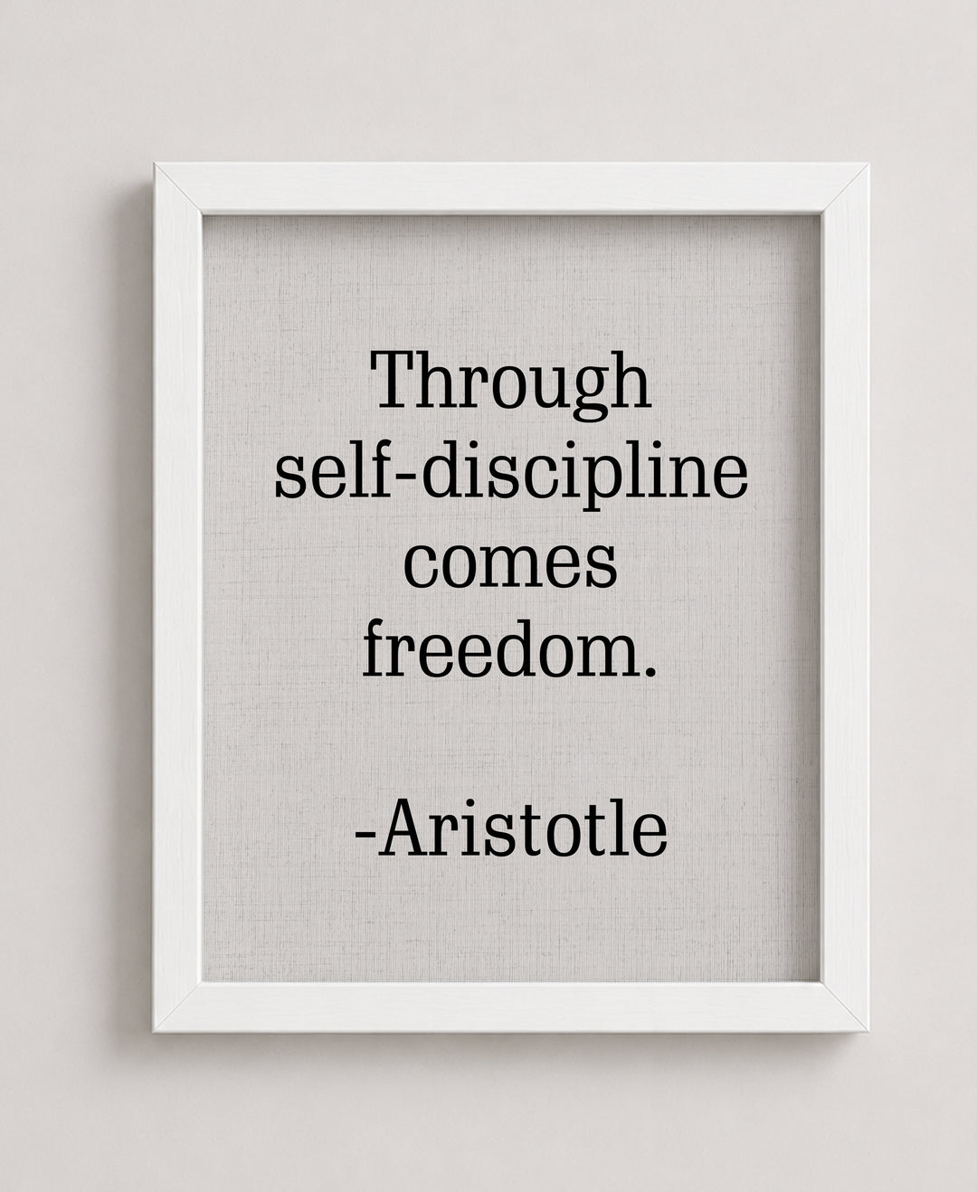 Discipline Comes Freedom Aristotle Inspirational Wall Art