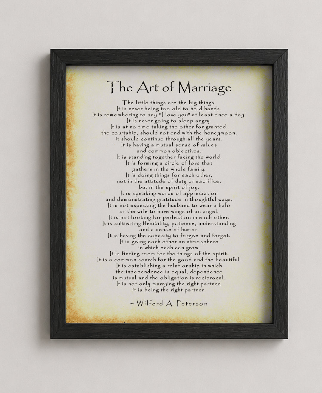 The Art of Marriage Family Inspirational Wall Art