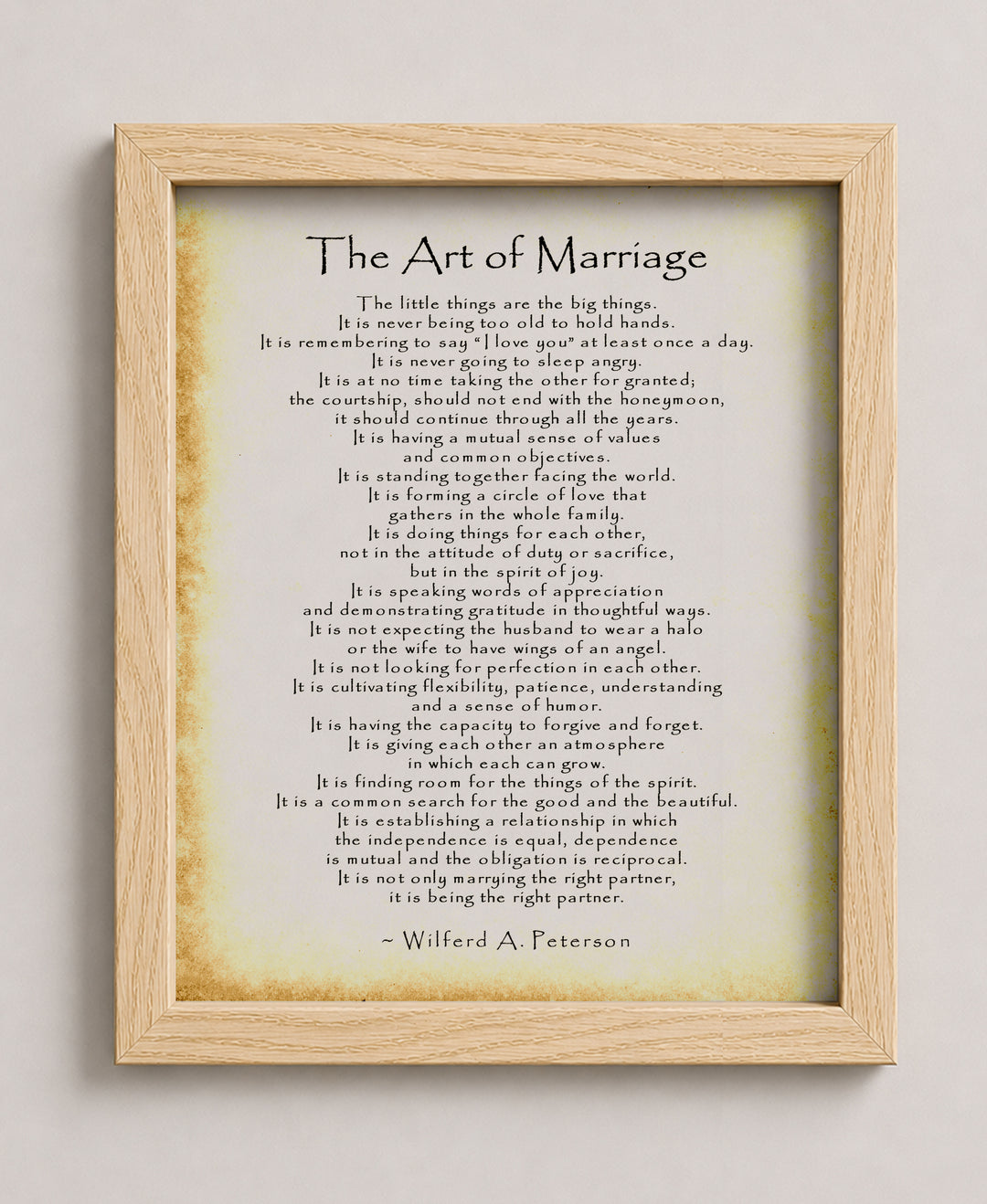 The Art of Marriage Family Inspirational Wall Art