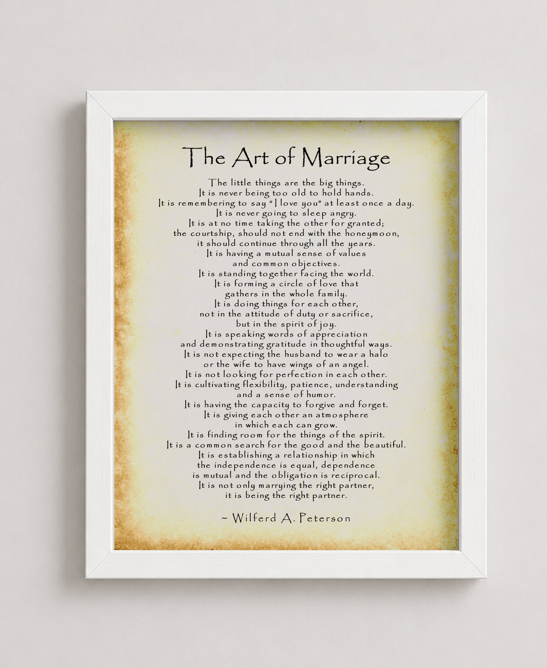 The Art of Marriage Family Inspirational Wall Art